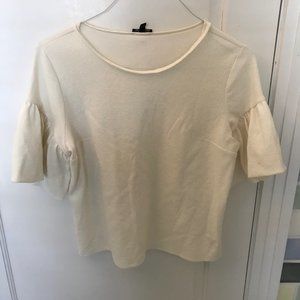 Express White Puff Sleeve Top